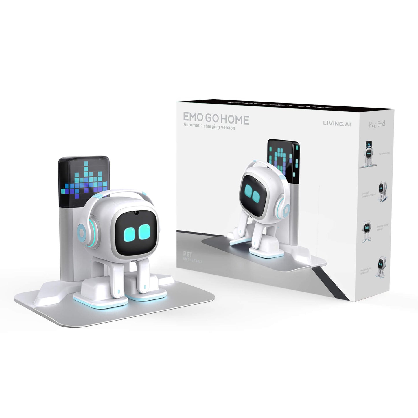 EMO Go Home Robot, AI Desktop Pet with Charging Dock, Living.AI